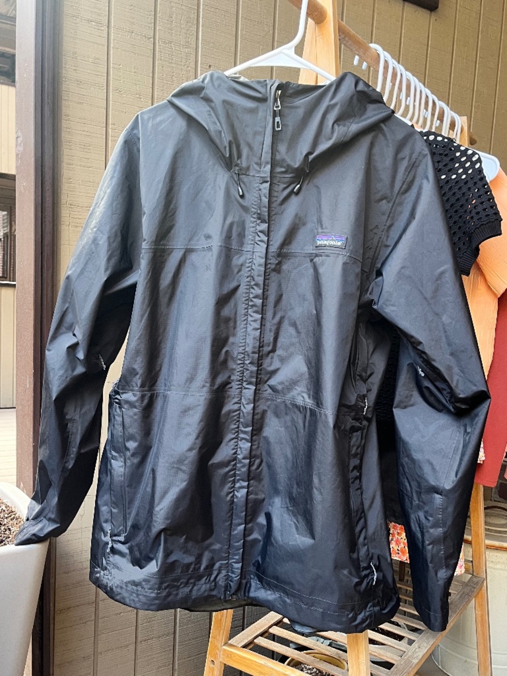 Patagonia H2No Jacket in Black, Lined Shell Windbreaker Rain Coat, Size XL